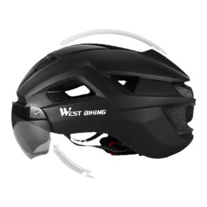 West Biking | Safety Helmet with Tail Light and Windshield for Bicycle