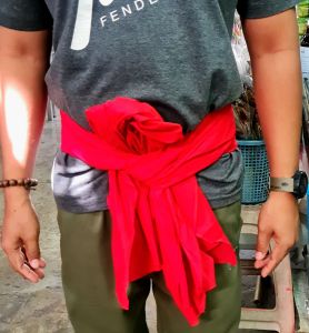 ผ้าแดง  ผ้าขาวม้าแดง ผ้าคาดเอว