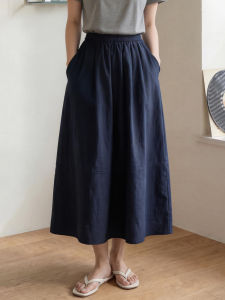 YAYANGREN | Plus Size Cotton Linen A-Line Skirt