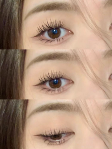 AKF Mascara for Women Waterproof Long Curling Not Smudge Small Waist Eyelash Base Hair-Styling Long-Lasting Thick Brown