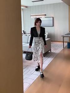 MIUCO | Đầm Dạ Hội Ngắn In Hình Sao Biển
