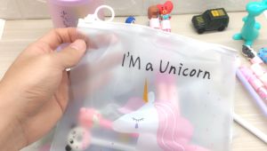 COD kotak pensil transparan motif unicorn lucu unik / kotak pulpen / tempat alat tulis