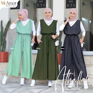 BISA COD Dress Panjang Cantik Kekinian Untuk Perempuan Dewasa Athallahh Dress Set Ti Amo Fashion Store