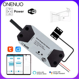 Switch Garage Door Controller Tuya WiFi Smart Door Opener Work with Alexa Google Home Smart Life Tuya APP Control No Hub Require
