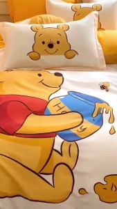 ชุดผ้านวม ชุดเครื่องนอน ผ้าปูที่นอนลายการ์ตูน พร้อมผ้านวม ครบชุด 6 ชิ้น (มีบริการปลายทาง)