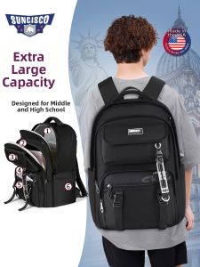 Spine Protecting and Load Reducing Large Capacity School Backpack