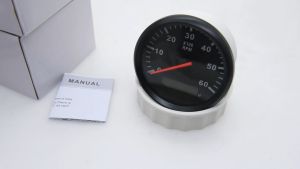 Máy Đo Tốc Độ Thuyền 85MM Máy Đo Tốc Độ Bên Ngoài Máy Đo Tốc Độ Hàng Hải Chống Nước 0-6000 RPM Với Đồng Hồ Đo Giờ Đèn Nền Đỏ Cho Động Cơ Diesel Xe Tải Thuyền 9-32V Màu Đen
