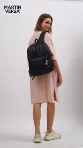 MARTIN VERSA Tas Ransel Pria Wanita Tas sekolah Model bintang backpack laptop parasut