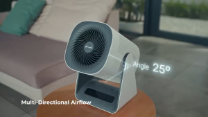 ALPHA MOTTO APF/1S-AC 2 in 1 Air Purifier Fan AC Motor & 3 Speed Setting with Remote Control (Matt White)