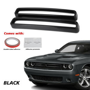 Grille Inserts Cover Trim 2Pcs Front GrillFor Dodge Challenger 2015-2022 Black Red Yellow