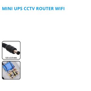 UPS Mini Portabel 3600mAh dengan Router Wifi & Modem untuk CCTV - Warna Putih