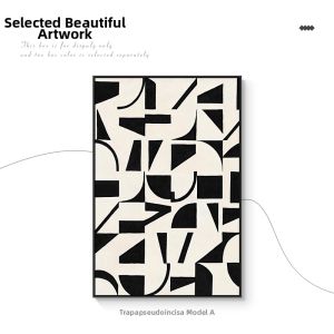Monochrome Minimalist Abstract Wall Art with High-class Feel