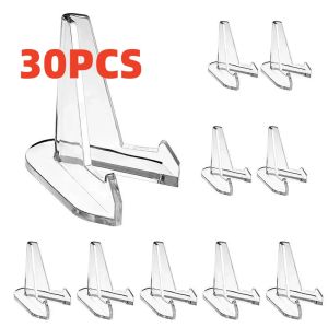 30-1PCS Triangular Card Display Stand Mini Acrylic Idol Photo Picture Holder Stands for Coin Sports Trading Cards Display Racks