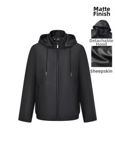 Rare | Men Hooded Fashion Genuine Leather Jacket