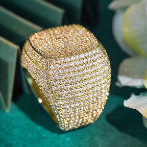 Huitan Luxury Geometric Women Rings Full Shining Cubic Zirconia Wedding Party Graceful Accessories Fashion Charming Jewelry