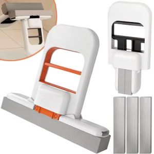 Mini Sponge Mop Portable Squeeze Super Absorbent Mop for Floor Desk Window Car Washing Foldable Replacement Head Cleaning Tools