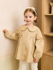 Marc&Janie | Bow Design Collar Cotton Windbreaker