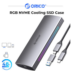 ORICO 10Gbps RGB NVMe SSD Enclosure USB3.2 Gen2 Case Maximum 4TB For 2280/2260/2242/2230 SSD