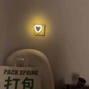 หลอดไฟประหยัดพลังงาน 0.5W ไฟรูปหัวใจ โหมดไฟกลางคืน ควบคุมเซ็นเซอร์อัตโนมัติ พร้อมส่งค้า