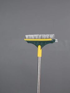 SG [READY STOCK] 3 in 1 Cleaner Brush Floor Brush Long Handle V Shape Stiff Bristles Window Cleaner Wiper Toilet Dust Mop Bathroom Cleaning Brush