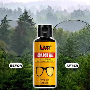 KJM Universal Glass Lens Repair Cream - Fast Acting Scratch Remover for Car Windows Eyeglasses Watches Cameras Smartphones