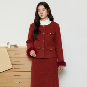 DUSHU | Retro Feather Woven Designer Plus Size Suit
