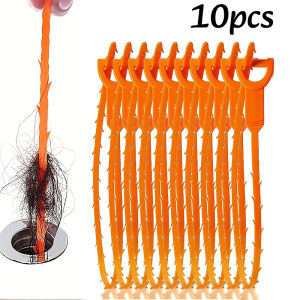 1-10PC Sewer Unclogger Bathroom Hair Sewer Sink Clean Pipe Dredging Shower Remover Household Cleanser Drainage Unblocking Tools