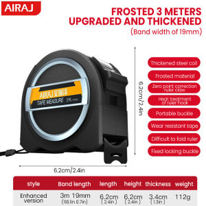 AIRAJ Tape Measure 3/5/7.5 Meter High Precision Easy Reading Metric Steel Anti-Fall Tape Measuring Distance Construction Tools