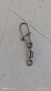 50pc Chân Nối Câu Cá Bằng Thép Không Gỉ Có Ổ Bi Xoay Xoay Snap Fishhook Phụ Kiện Mồi Câu Cá # 4 Đến # 12 Kích Cỡ