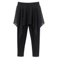 Girls Black Ballet Pants Dance Tights of Skirt Asymmetrical Chiffon Skirts Kids Training Pants Athletic Pants for Dance Daily. 