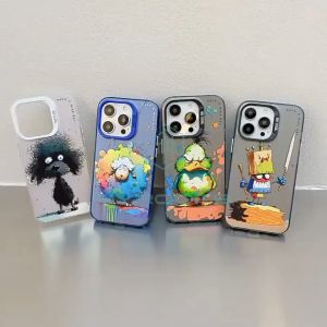 MR - INS Graffiti Cartoon Animal For Samsung A54 A34 A24 A14 4G 5G Shockproof Button Cover