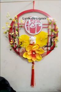 Vòng Hoa đào đông hoa Mai đào mộc lan treo cửa treo tường ngày Tết