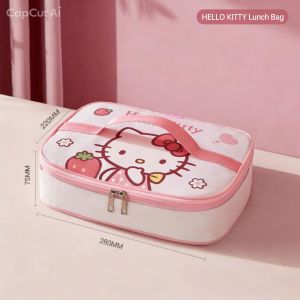 Tas Bekal Sanrio / Tas Bekal Alumunium Foil Cinnamoroll / Tas Bekal Import Hello Kitty Import Dengan Alumunium Foil