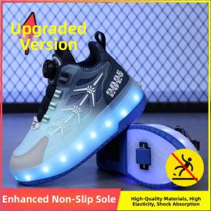 KUOBURENSHENG | Waterproof Light-up Children Skate Shoes