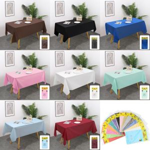 [SG Stock] Disposable Table Cloth 137*183CM Party Birthday Celebration PEVA Table Cover One-Time Use Event Decoration