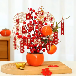 婚礼摆件 结婚装饰花瓶 婚庆家居装饰 - 柿柿如意婚礼花瓶 / Wedding Table Decoration Wedding Ornaments - Wedding Persimmon Vase