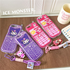 Cartoon Kurokos Girl Phone Case Strawberry Bear Design Silicone Protective Cover for Samsung ZFlip7 ZFlip6 ZFlip5 Flip4/3 Flip W24