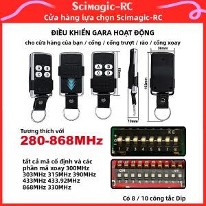 Điều Khiển Từ Xa Cửa Nhà Để Xe 433 MHz 868 MHz Bộ Sao Chép 287 MHz Bộ Phát Mã Cuộn Đa Tần Số Với 4 Phím Cho Thiết Bị Mở Cổng
