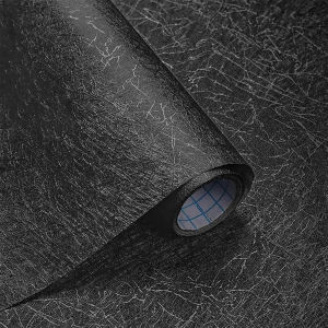 Black Waterproof Self-Adhesive Wallpaper & Silk-like PVC Film: Best for Bathroom Cafe and Bedroom Makeovers