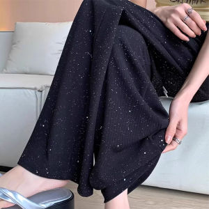 Quần Ống Rộng Bằng Lụa Băng Mỏng Mùa Hè Cho Nữ Cỡ Lớn Ống Đứng Rộng Rãi Thoải Mái Thường Ngày Quần Áo Làm Việc