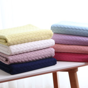 Vải Dệt Kim Dày Bằng Cotton Nguyên Chất Thắt Nút Cotton Vải Dệt Kim Cho Quần Áo Mùa Thu Đông Vải Nỉ Dày Dặn Cho Đồ Thủ Công DIY