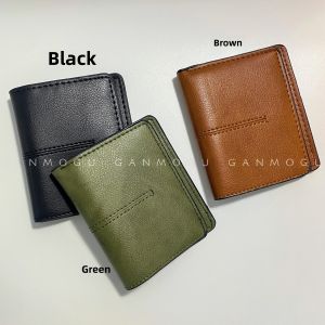 Slim Foldable Womens Wallet Pure Color Korean Style Small Coin Purse GANMOGU Student Friendly Compact Bifold Wallet