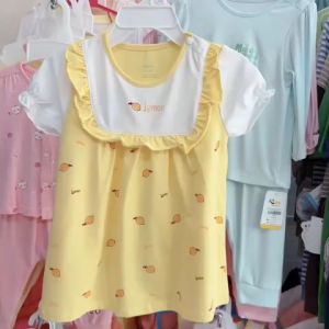 Đầm thun ngắn tay cho bé gái 9-36M đầm thun sơ sinh cho bé gái
