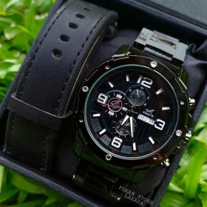 FITUR TANGGAL HARI DUA TALI JAM MIRETE SPORTY PRIA TAHAN AIR COD jam tangan cowok rantai stainlis stel anti karat model terbaru Jam tangan cowok terlaris mirete mirete mirete mirete Anti Air