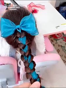 Korean Style Kids Hair Clip Big Bow Knotted Chiffon Ribbon Hairpin Girls Hair Ponytail Headdress Headband