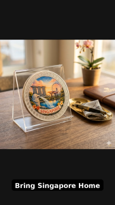 Premium Limited Edition Singapore Landmark Heritage Souvenir Gold Coin - Limited Edition - Free Gift Box + Protective Case