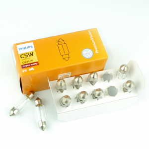 Philips | Philips C5W Fest 38mm Vision Festoon Interior Light Original Signal Lamp Standard Number Plate Light 12844CP Wholesale 10pcs