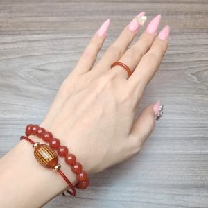 Nhẫn Ngọkc Agate Đỏ - Phong Thủy TUDO