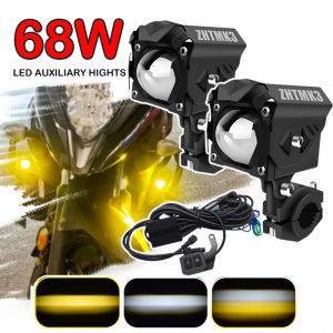 68W Motorcycle spotlight new spotlight with wire group switch complete set