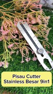 Pisau Cutter stinless Baja Multifungsi tahan karat Kunci Pas 9in1 Pemotong Serba Guna